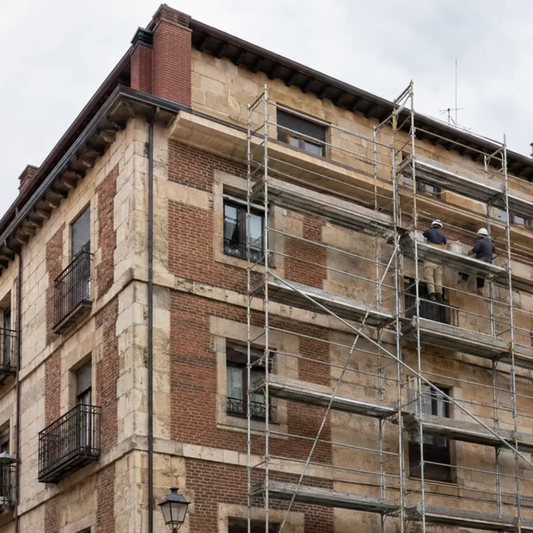 Obra de rehabilitación integral de edificio de viviendas en Burgos