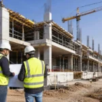 Constructora ejecutando una obra nueva de edificación en Burgos